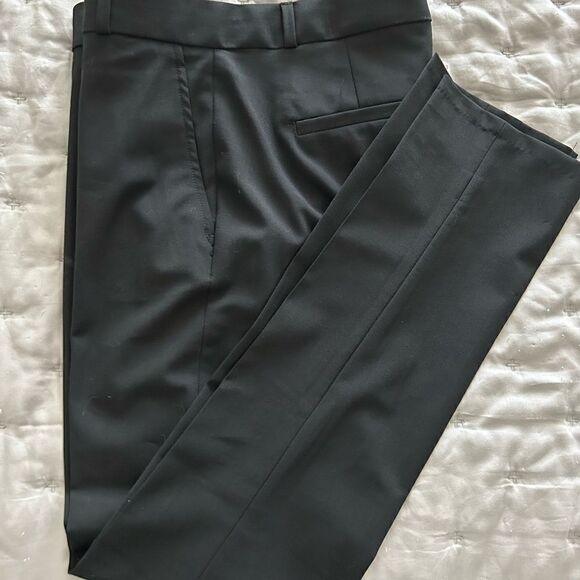 Banana republic wool blend black straight pants 0 new without tags, 31 inseam - Picture 4 of 6